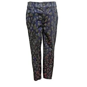 Chico’s*Women’s*Black Leopard Print*Stretch Denim Jeans*Size 4R
